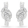 MATRIX: PIERCED EARRINGS WHITE, RHODIUM PLATED 5727040