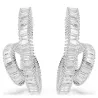 MATRIX: PIERCED EARRINGS WHITE , RHODIUM PLATED 5727113