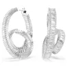 MATRIX: PIERCED EARRINGS WHITE , RHODIUM PLATED 5727113