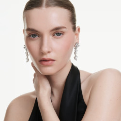 CONSTELLA: PIERCED EARRINGS WHITE, RHODIUM PLATED 5732252