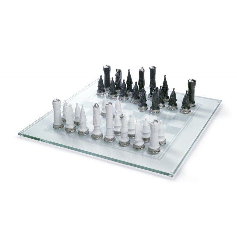 CHESS SET. SILVER LUSTRE 1007138