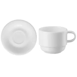 BREAKFAST CUP WITH SAUCER, NEVE BONE CHINA
