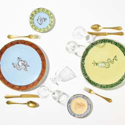 CENTROTAVOLA E PIATTO SEGNAPOSTO 33 CM, IL VIAGGIO DI NETTUNO