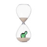 20 CM HOURGLASS, GREEN CACTUS 352.090