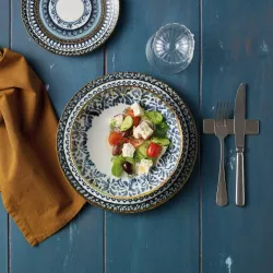 SET OF 12 STONEWARE PLATES, MEDITERRANEUM 67355A2