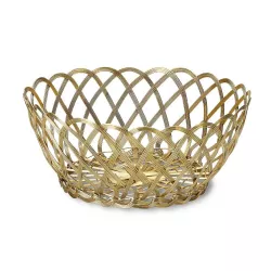 ROUND GOLDEN BREAD BASKET,...