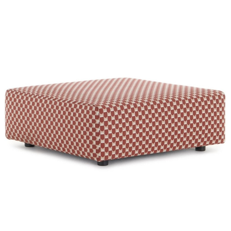 PLASTICS OUTDOOR LIBERTY OBI CHECK POUF, RUGGINE 6293/OR