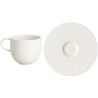 ESPRESSO CUP WITH SAUCER, WHITE KUMI