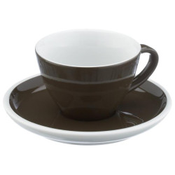 BREAKFAST CUP WITH SAUCER PROFI BROWN