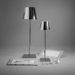 CHROME TABLE LAMP, POLDINA PRO