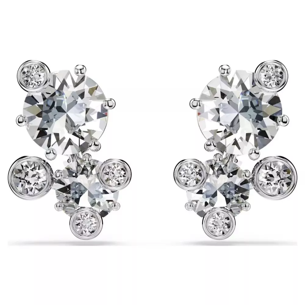CONSTELLA: STUD EARRINGS WHITE, RHODIUM PALTING 5732253