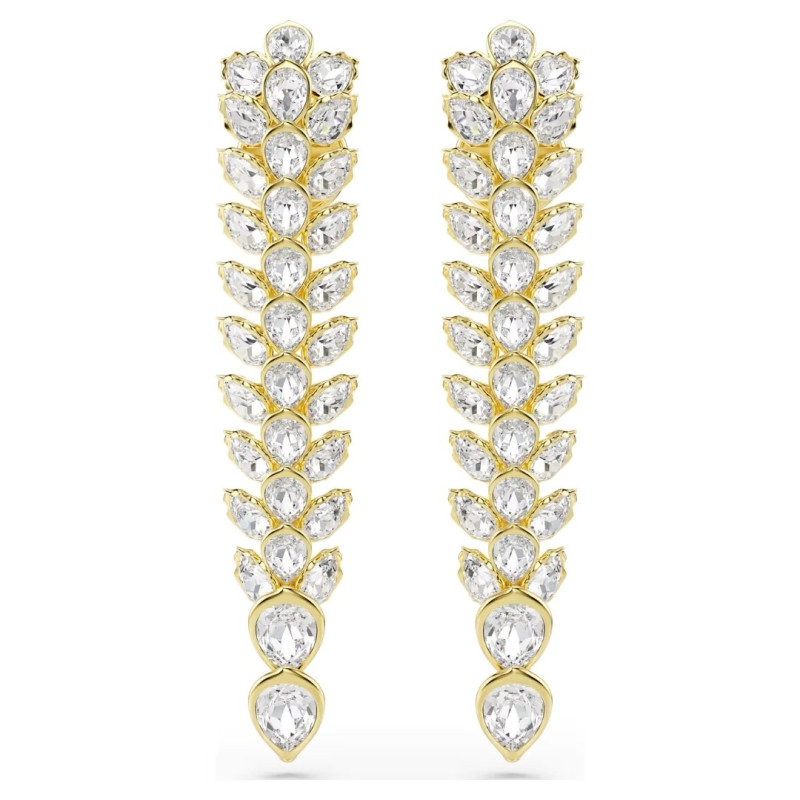 IDYLLIA: PIERCED EARRINGS WHITE, GOLD TONE PLATING 5723138