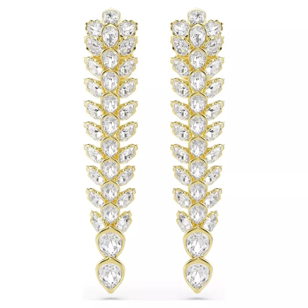 IDYLLIA: PIERCED EARRINGS WHITE, GOLD TONE PLATING 5723138