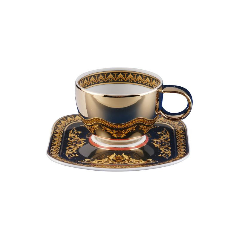 ESPRESSO CUP&SQUARE SAUCER RED MEDUSA 19750/409605/14715