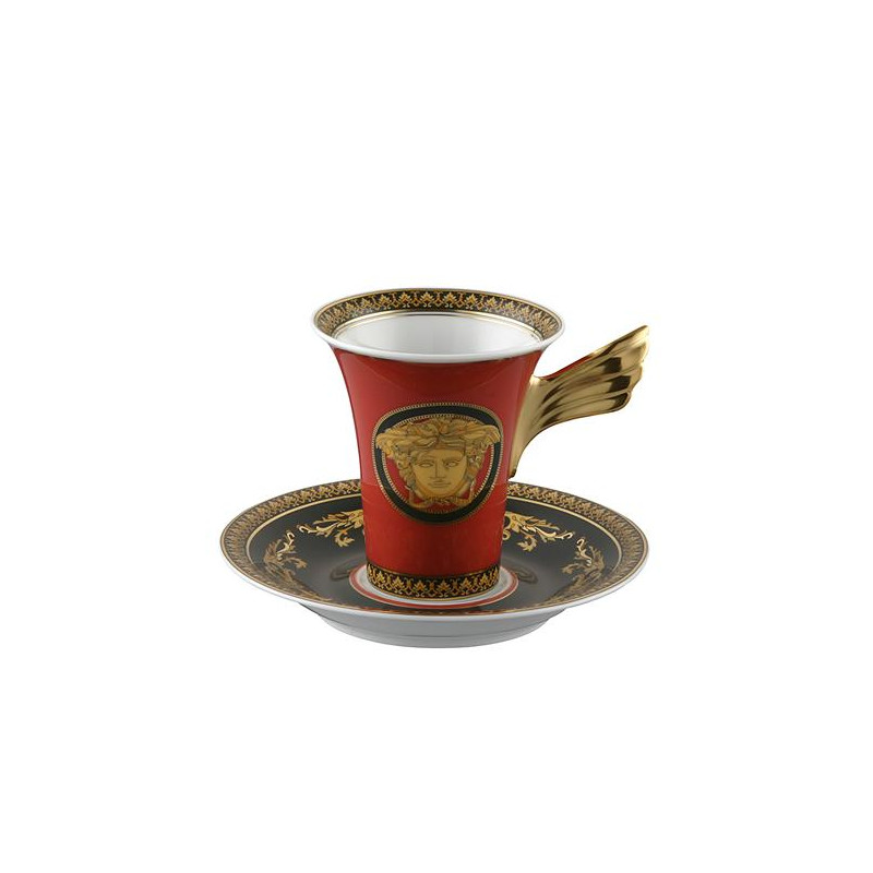 COFFEE CUP & SAUCER 19300/409605/14720 MEDUSA RED