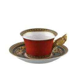 TEA CUP&SAUCER RED MEDUSA...