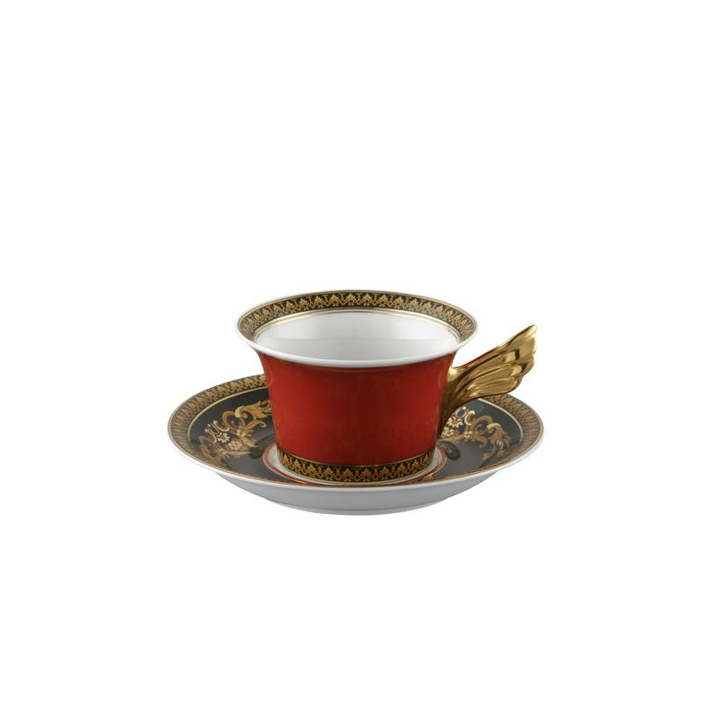 TEA CUP&SAUCER RED MEDUSA 19300/409605/14640