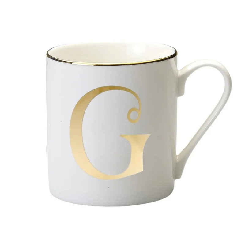 GOLD LETTER G MUG, LET01007