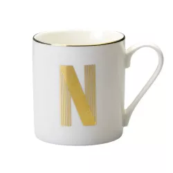 GOLD LETTER N MUG, LET01014