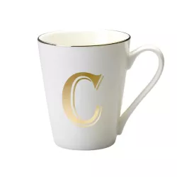 GOLD LETTER C MUG, LET01003