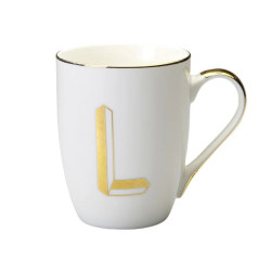 GOLD LETTER L MUG, LET01012