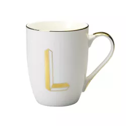 GOLD LETTER L MUG, LET01012