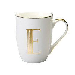 LETTER E GOLD MUG, LET01005