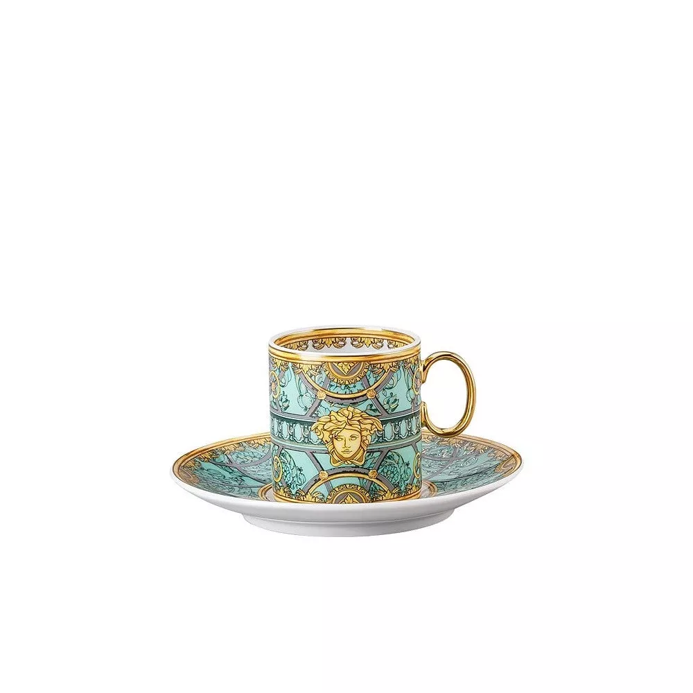 ESPRESSO CUP & SAUCER LA SCALA DEL PALAZZO GREEN  19335-403664-14715