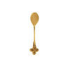 SET OF 4 GOLDEN FOUR-LEAF CLOVER COFFEE SPOONS, LTS2031