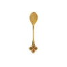 SET OF 4 GOLDEN FOUR-LEAF CLOVER COFFEE SPOONS, LTS2031