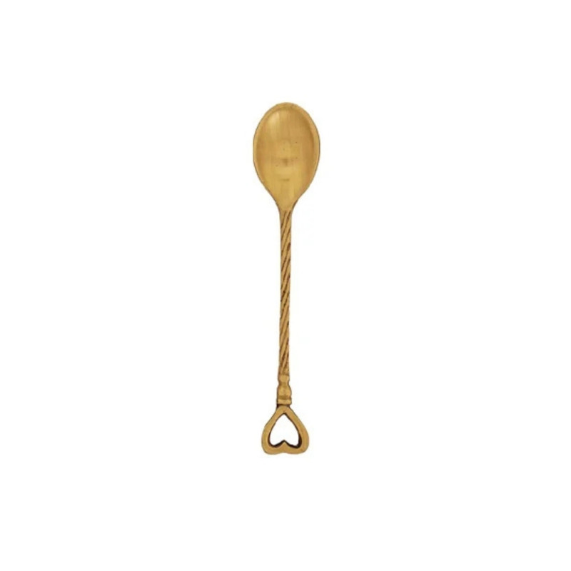 SET OF 4 GOLDEN HEART COFFEE SPOONS, LTS2033