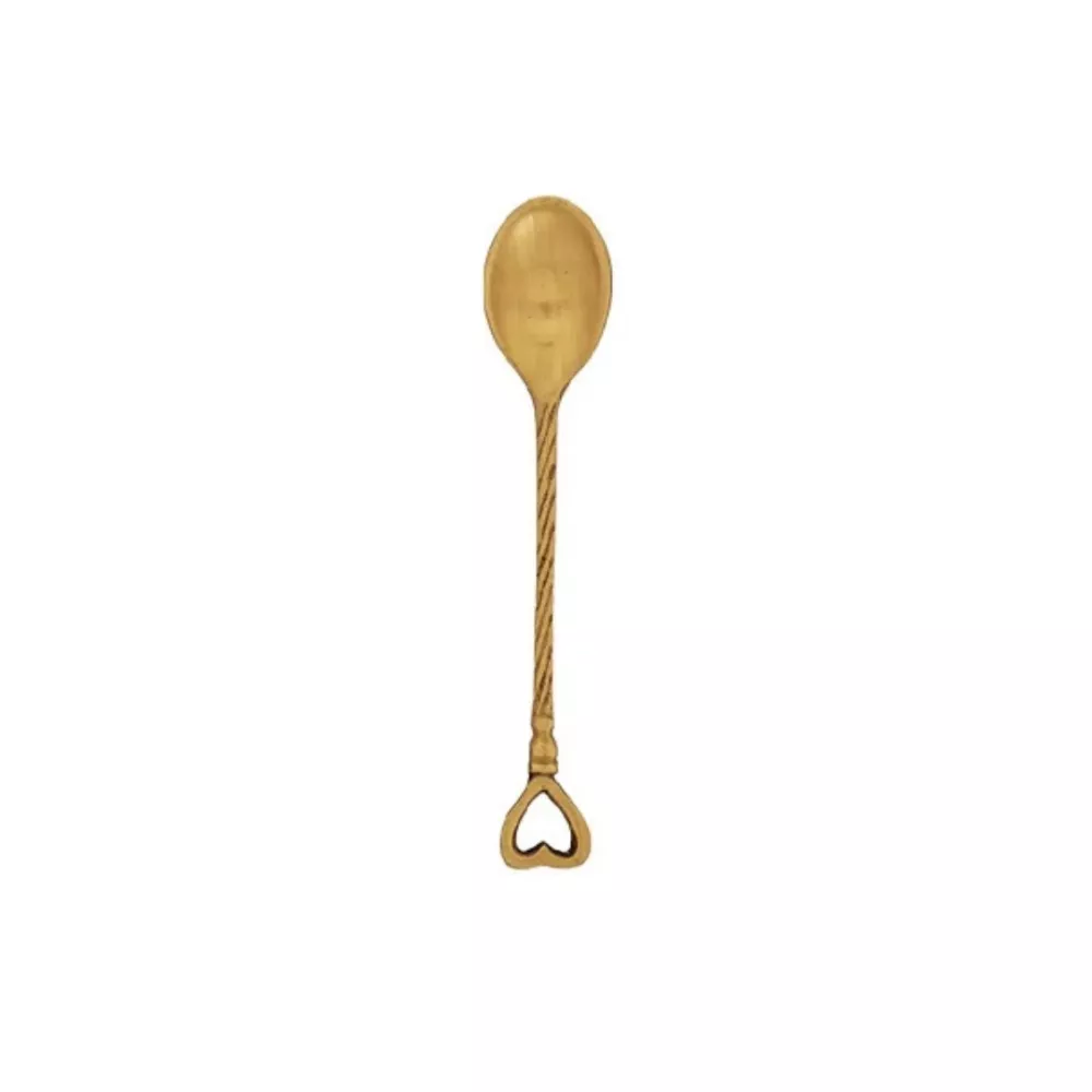 SET OF 4 GOLDEN HEART COFFEE SPOONS, LTS2033