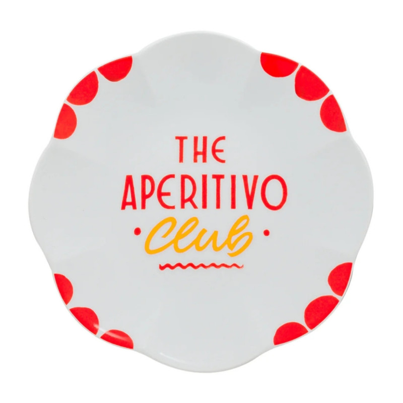 22 CM APERITIVO PLATE WITH HANDLE, THE CLUB LGP001