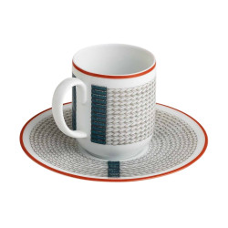 COFFEE CUP WITH SAUCER, TRESSAGES EQUESTRES