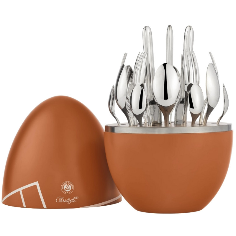 SET 24 DINNER CUTLERY, ROLAND GARROS MOOD EGG