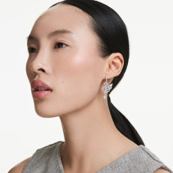 ORECCHINI SWAN, CIGNO, BIANCO, PLACCATO RODIO 5723388