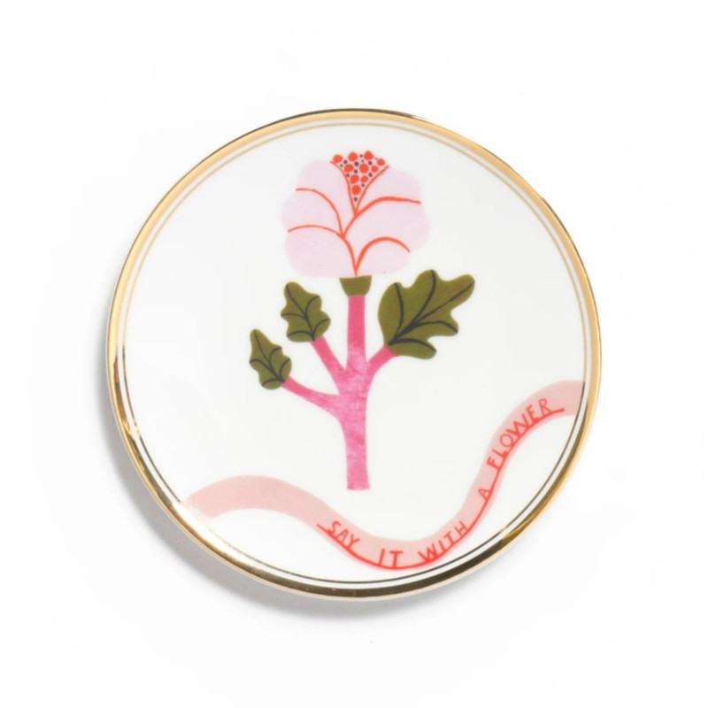 15.5 CM BREAD & BUTTER PLATE, BOTANICA PINK