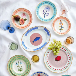 15.5 CM BREAD & BUTTER PLATE, BOTANICA PINK