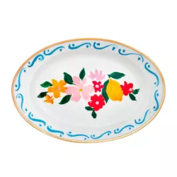 OVAL TRAY 19 FIORI E LIMONI...