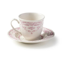 TEA CUP WITH SAUCER, ROSE