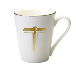 GOLD LETTER T MUG, LET01020