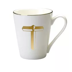 GOLD LETTER T MUG, LET01020