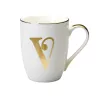 GOLD LETTER V MUG, LET01022