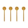 SET OF 4 SUGAR & SPICES SPOONS, GOLD CONCHIGLIA