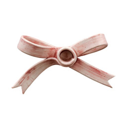 PINK BOW CANDLE HOLDER, EMP420