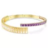 BRACCIALE RIGIDO MATRIX,GIALLO E VIOLA, PLACCATO ORO