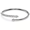 SUBLIMA BANGLE, WHITE, RUTHENIUM PLATED
