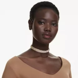 IDYLLIA CHOCKER, WHITE, GOLD TONE PLATED 5723541