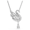 SWAN PENDANT, WHITE, RHODIUM PLATED 5723387