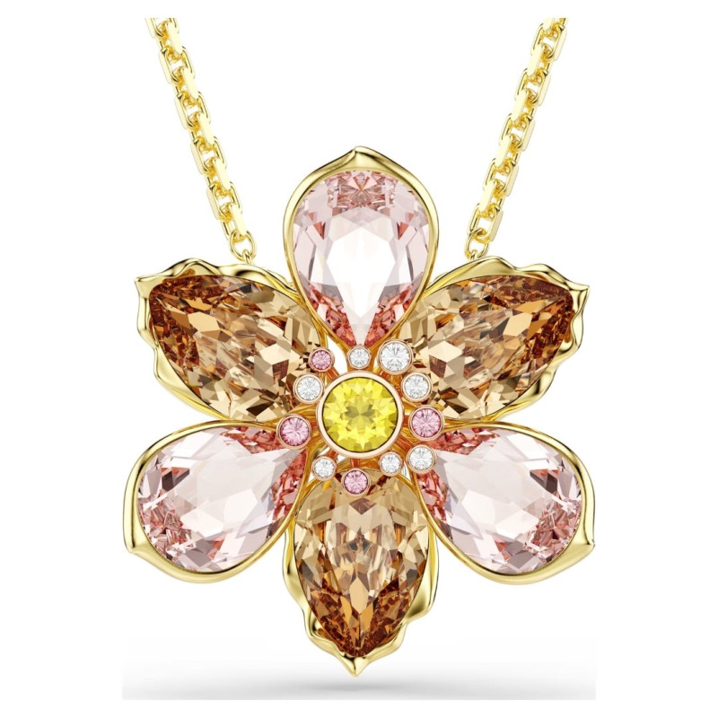 IDYLLIA PENDANT AND BROOCH, FLOWER, GOLD TONE PLATED 5735227